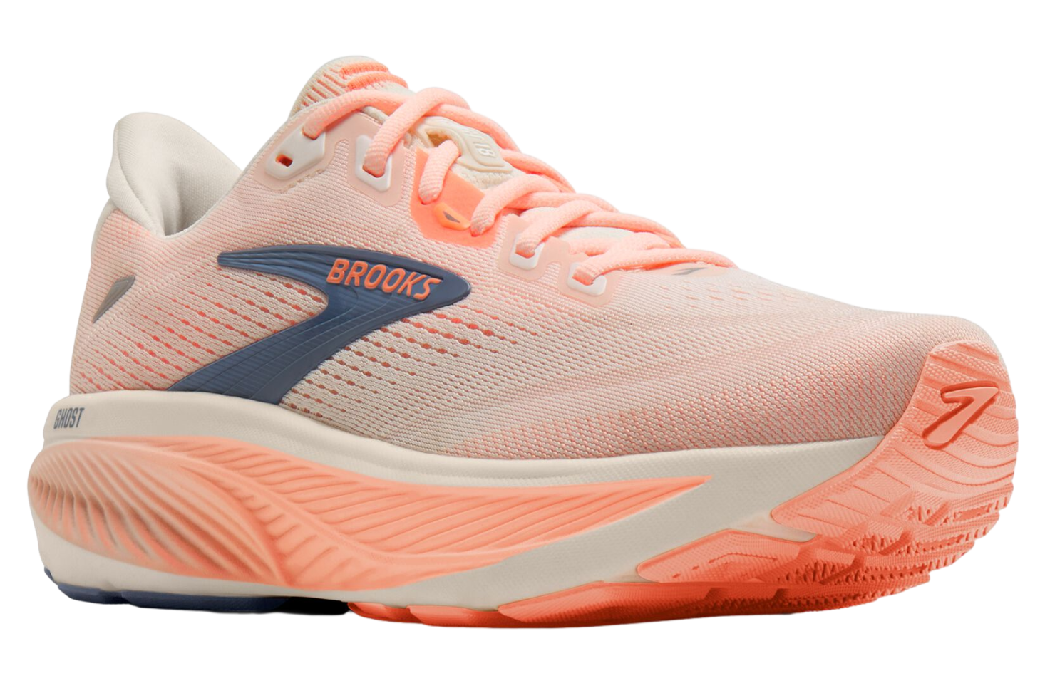 Brooks Ghost 18 WMNS Star White / Cyber Peach