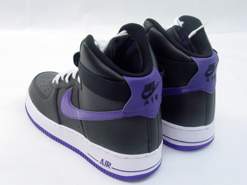 nike air force 1 purple and black