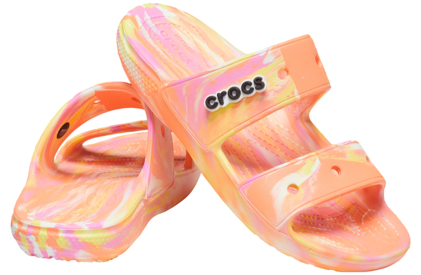 Classic Crocs Marbled Sandal Papaya / Multi