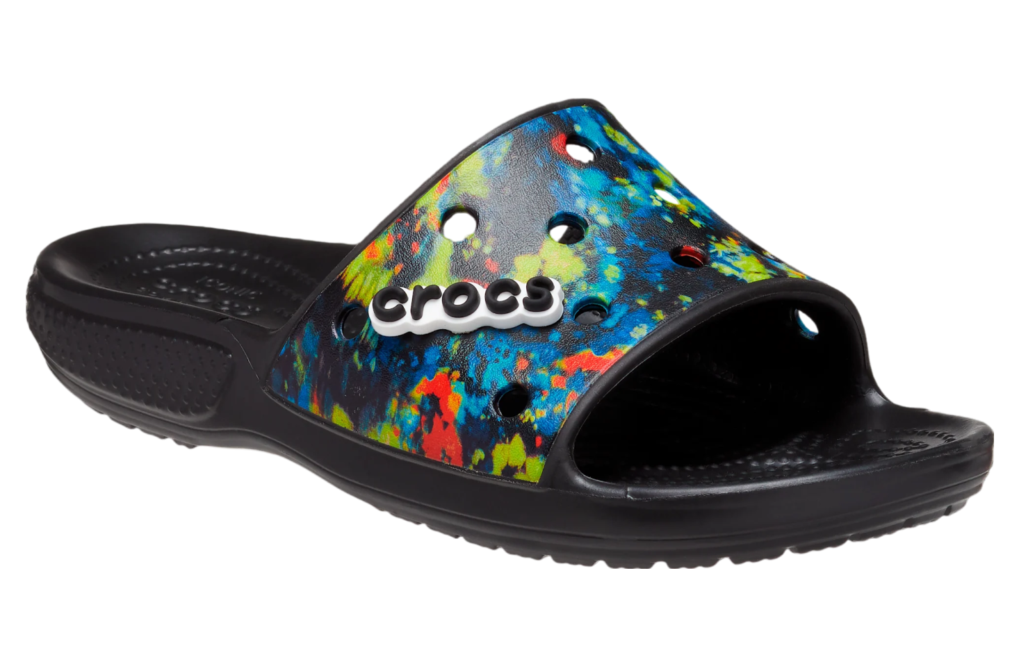 Classic Crocs Tie-Dye Graphic Slide Multi / Black