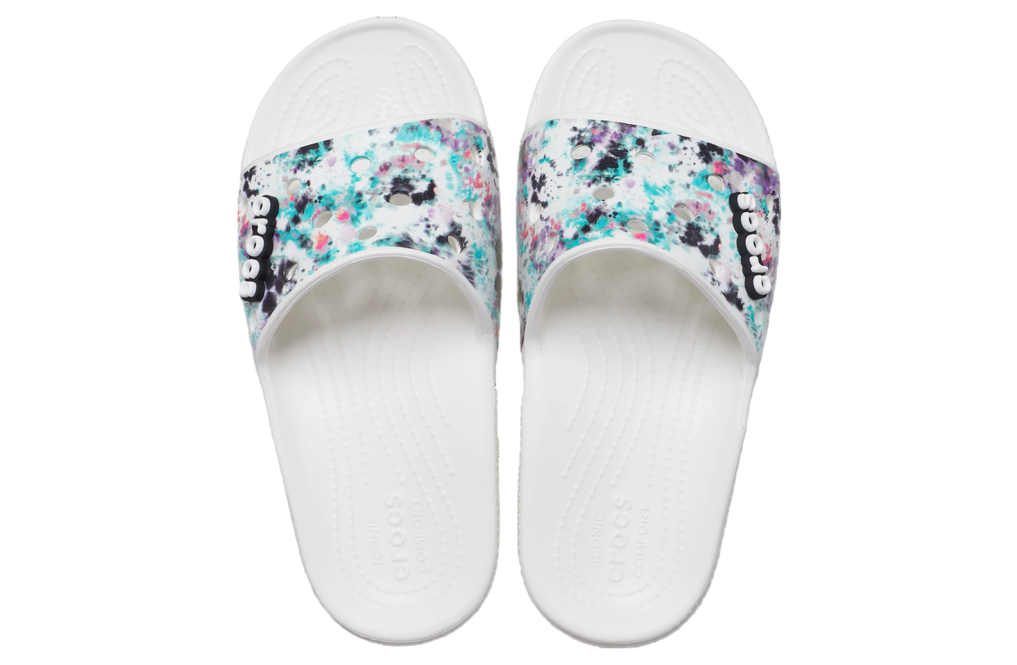 Classic Crocs Tie-Dye Graphic Slide Multi / White