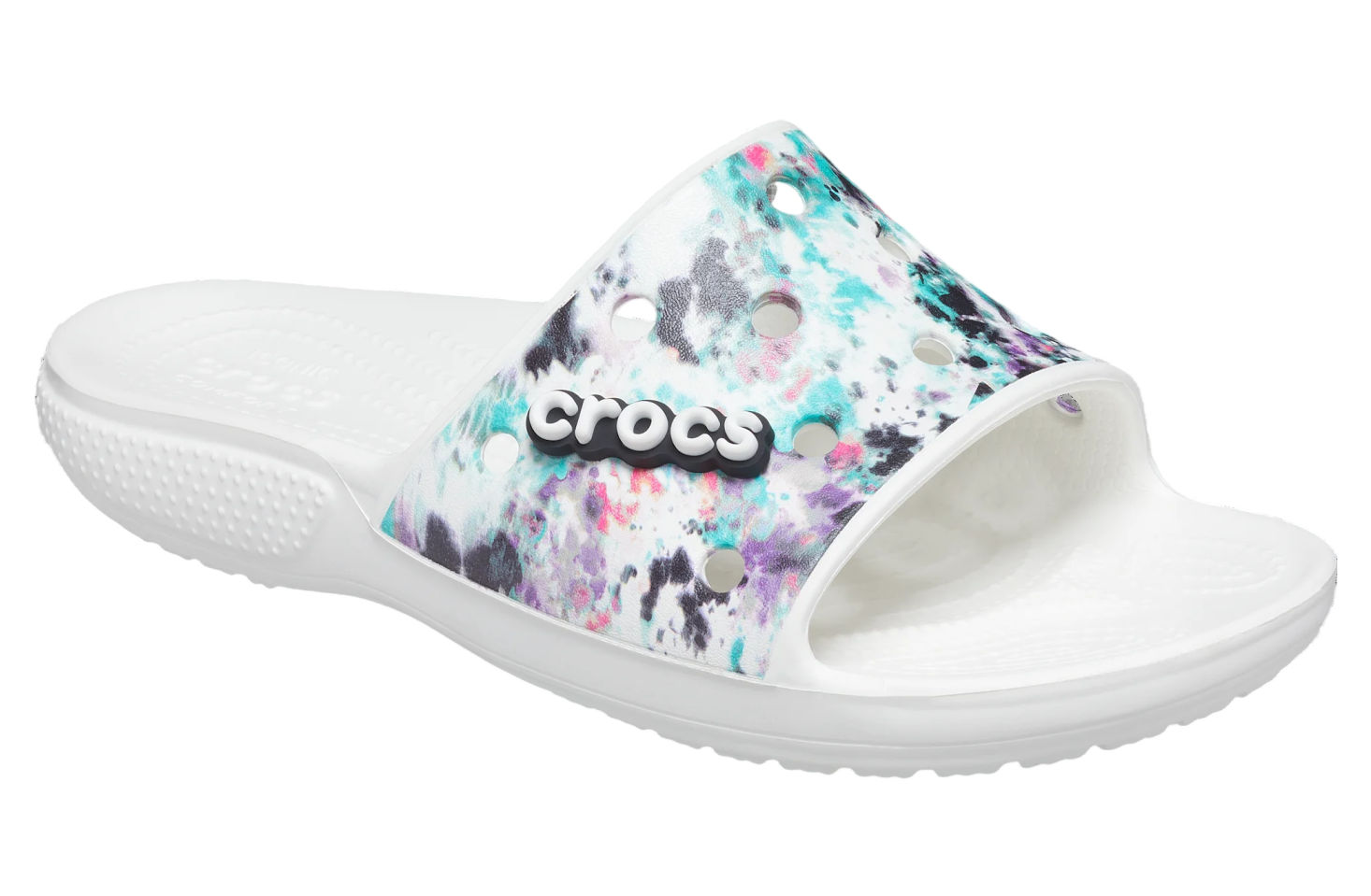 Classic Crocs Tie-Dye Graphic Slide Multi / White