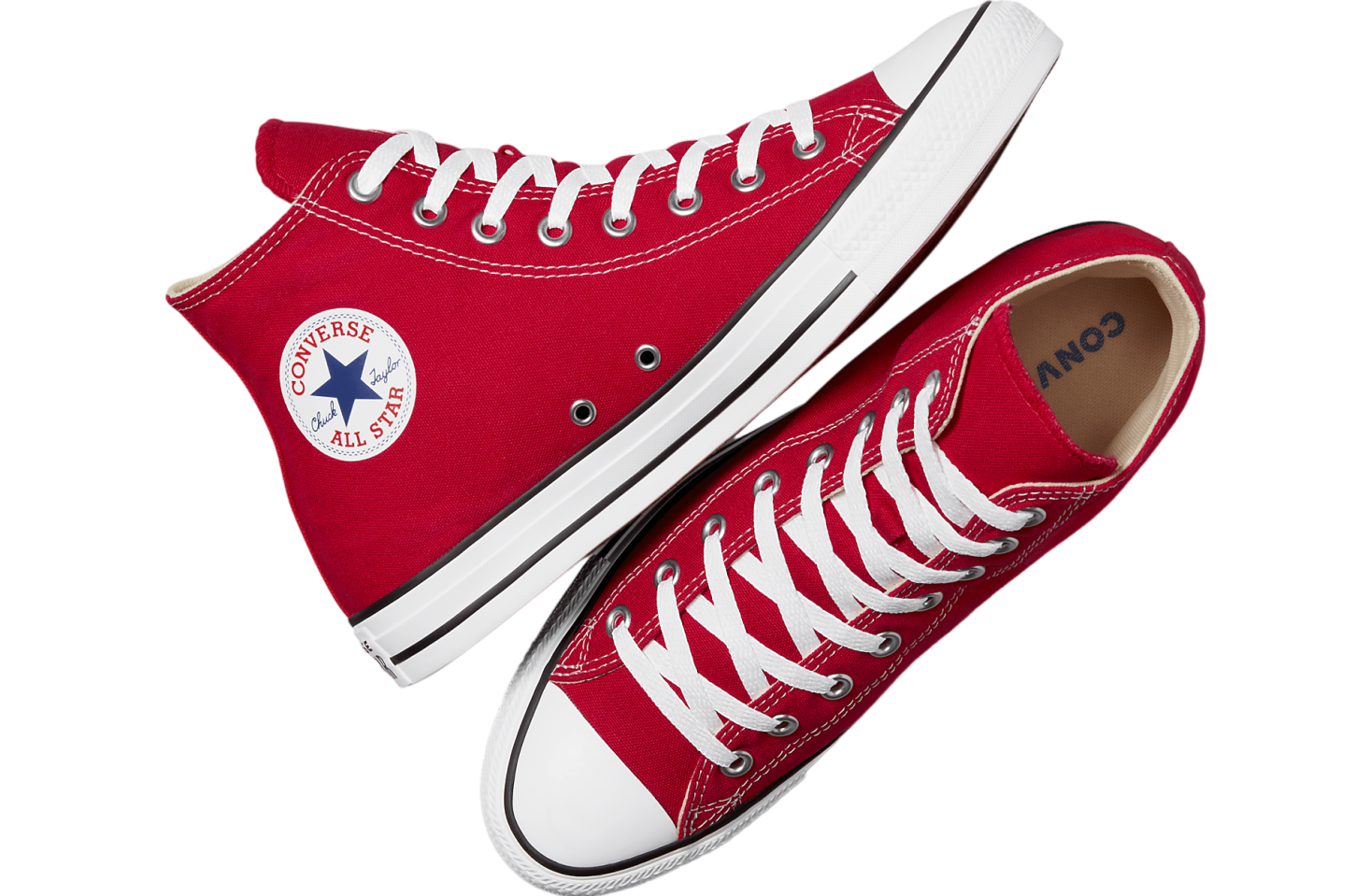 Converse shoes red high tops best sale