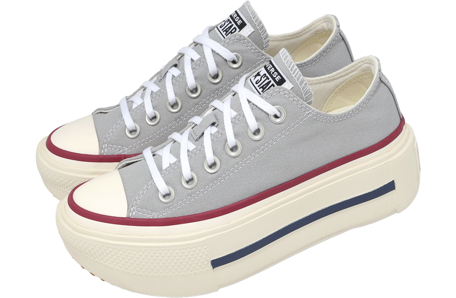Converse Chuck Taylor All Star Lift Double Stack Grey / Red