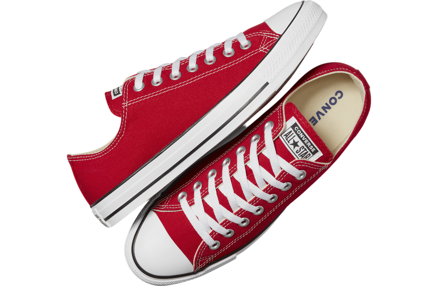 Red low top chucks online