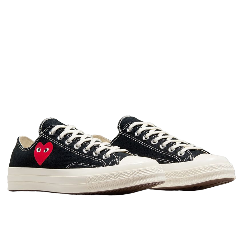 Converse X Comme des Garçons PLAY Chuck 70 OG Single Heart Low Top Black