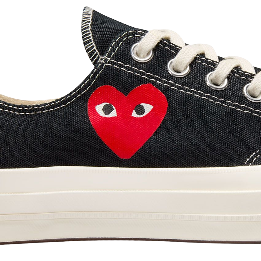 Converse X Comme des Garçons PLAY Chuck 70 OG Single Heart Low Top Black