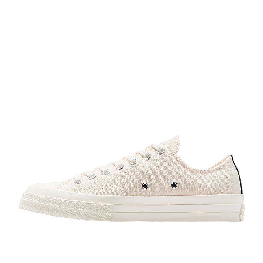 Converse X Comme des Garçons PLAY Chuck 70 OG Single Heart Low Top Milk