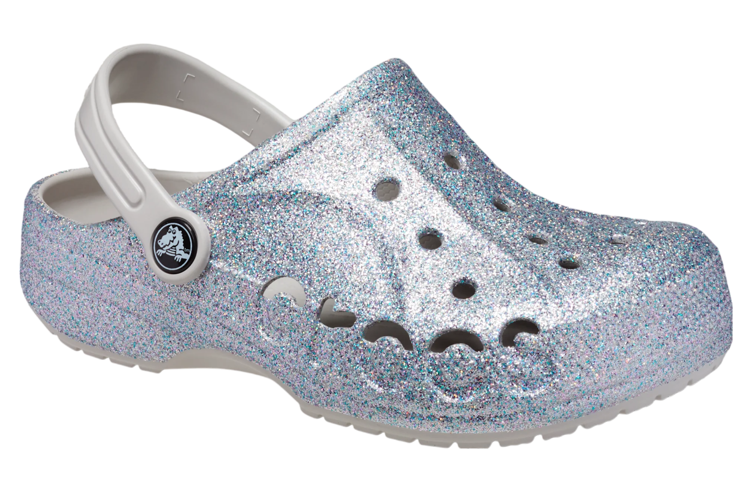 Crocs Baya Glitter Clog GS Silver