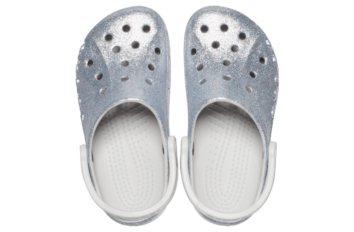 Crocs Baya Glitter Clog Silver Glitter