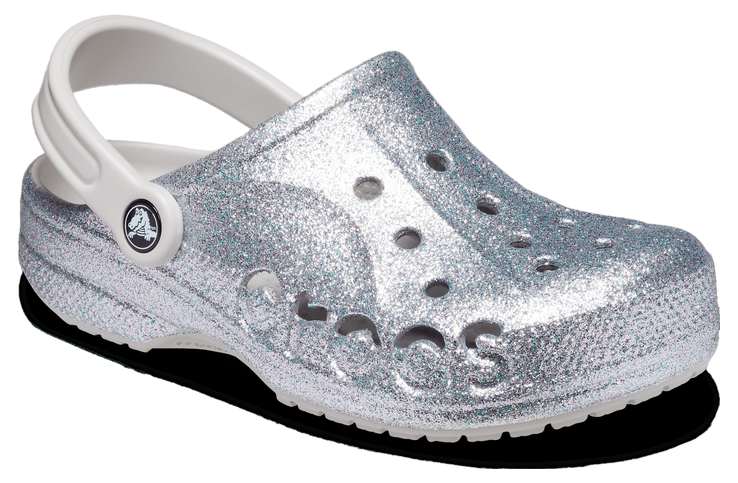 Crocs Baya Glitter Clog Silver Glitter