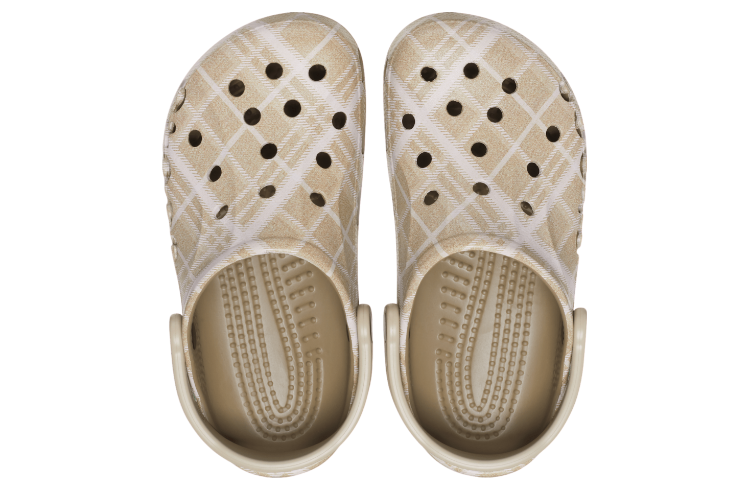 Crocs Baya Holiday Plaid Clog Cobblestone