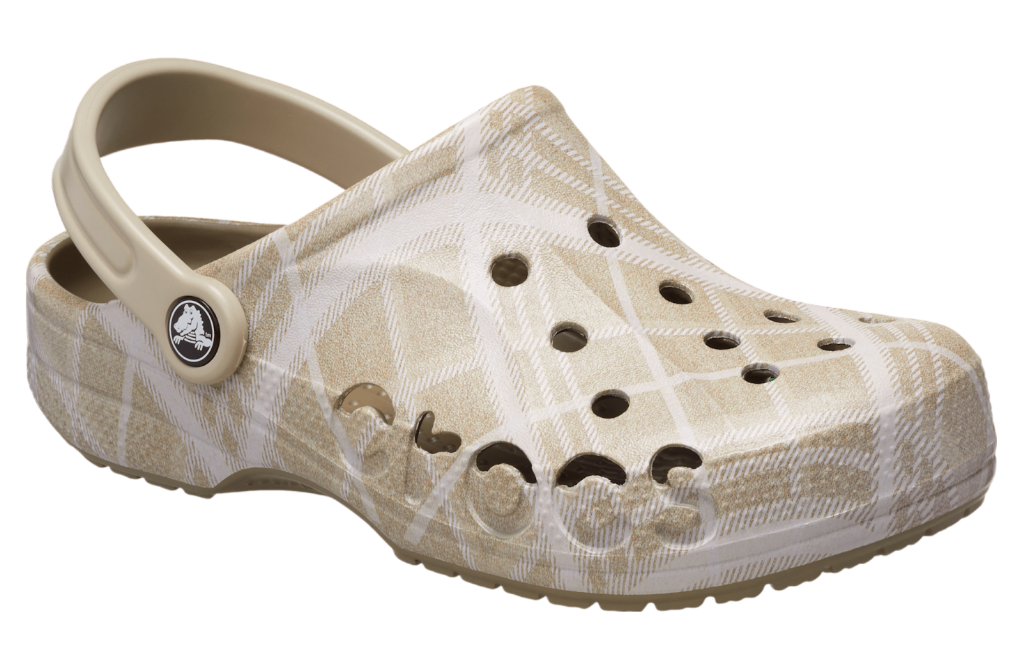 Crocs Baya Holiday Plaid Clog Cobblestone