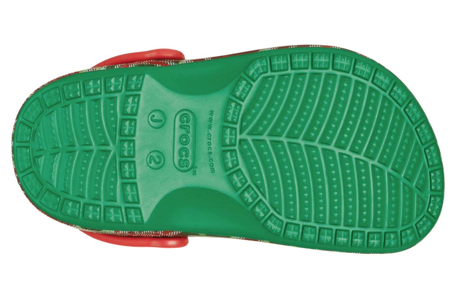 Crocs Baya Holiday Plaid Clog GS Kelly Green