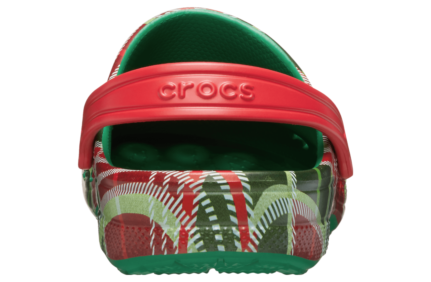 Crocs Baya Holiday Plaid Clog GS Kelly Green