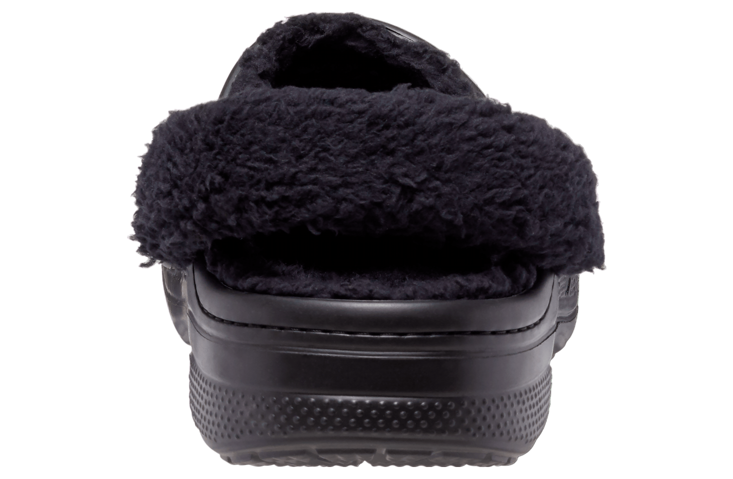 Crocs Baya Lined Fuzz-Strap Clog Black