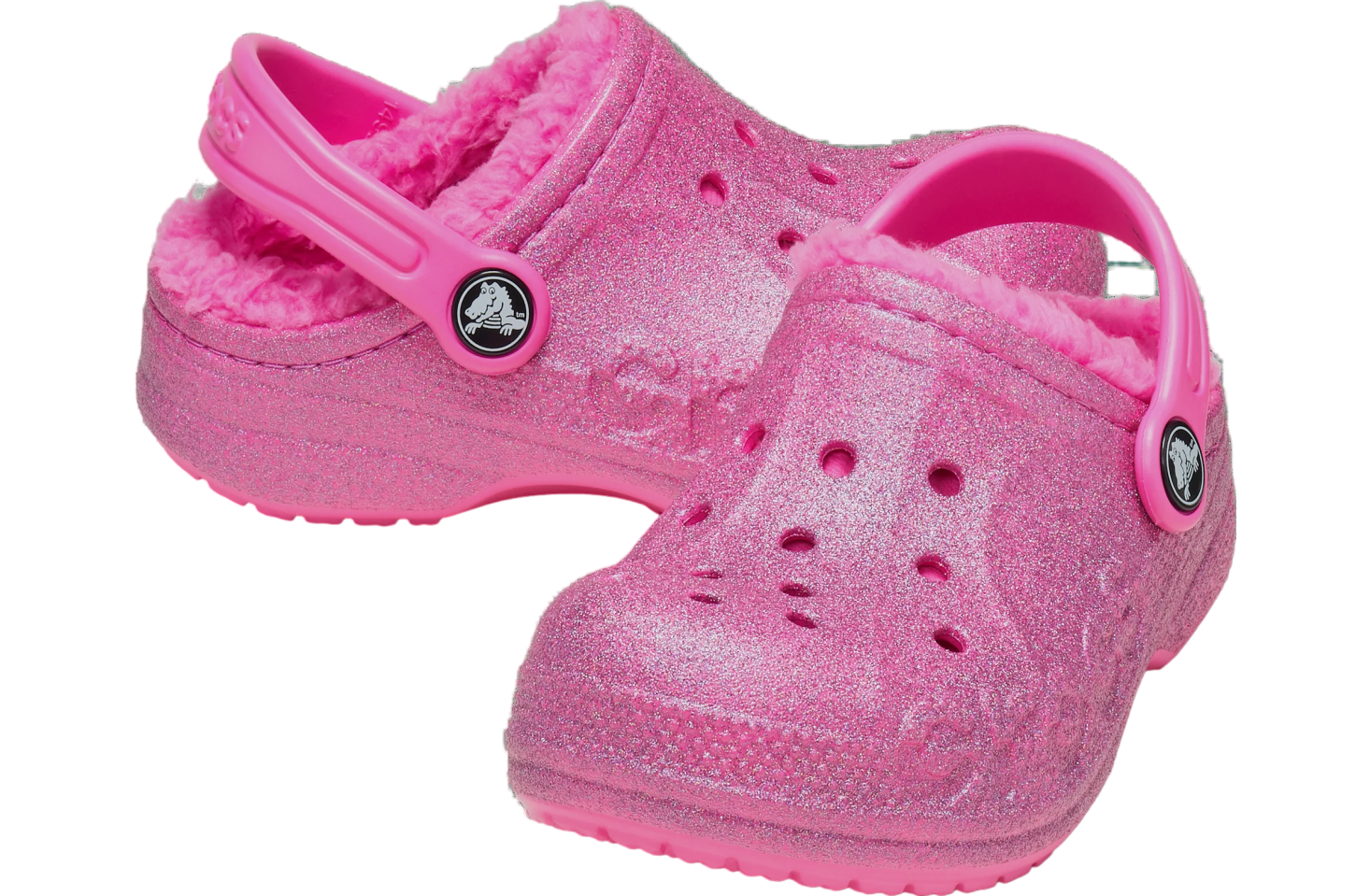 Crocs Baya Lined Glitter Clog GS Electric Pink