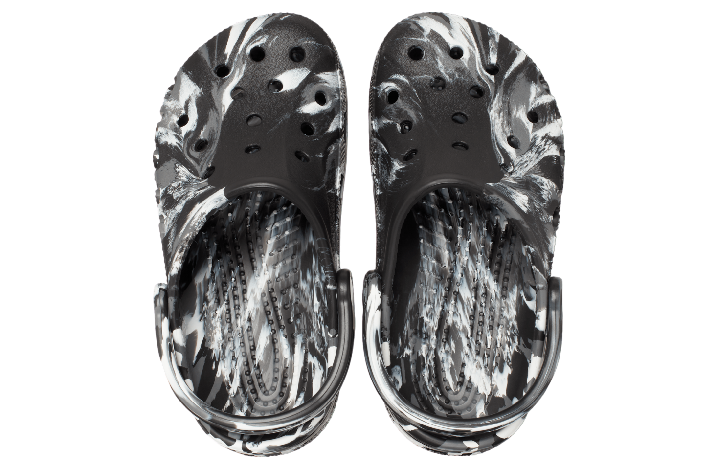 Crocs Baya Marbled Clog Black / White