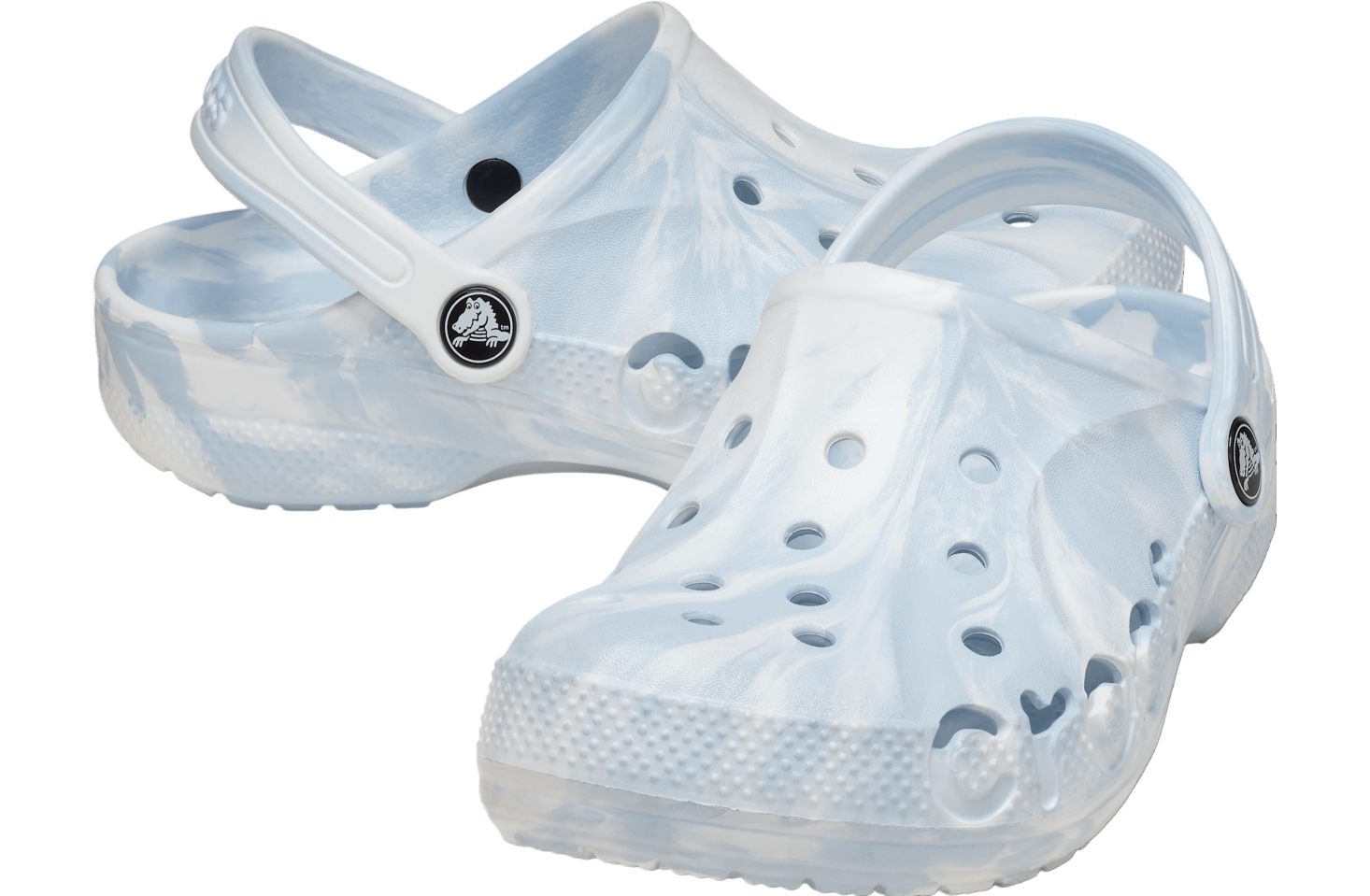 Crocs Baya Marbled Clog GS White / Light Blue