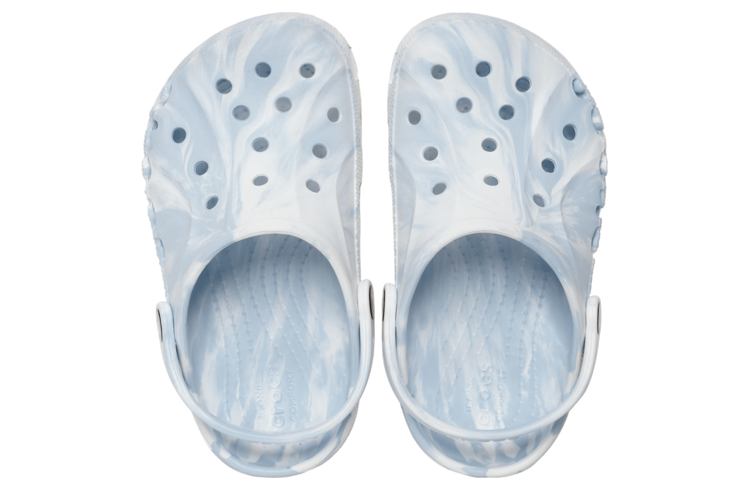 Crocs Baya Marbled Clog GS White / Light Blue