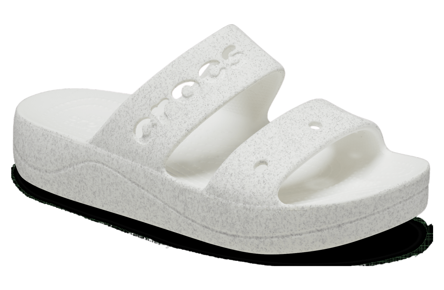 Crocs Baya Platform Glitter Sandal WMNS White