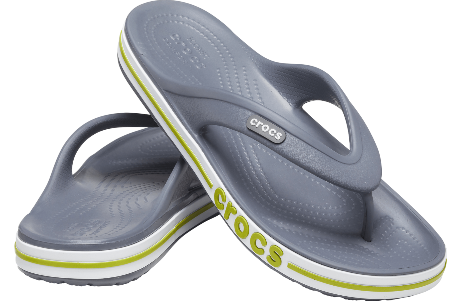 Crocs Bayaband Flip Charcoal / Volt Green