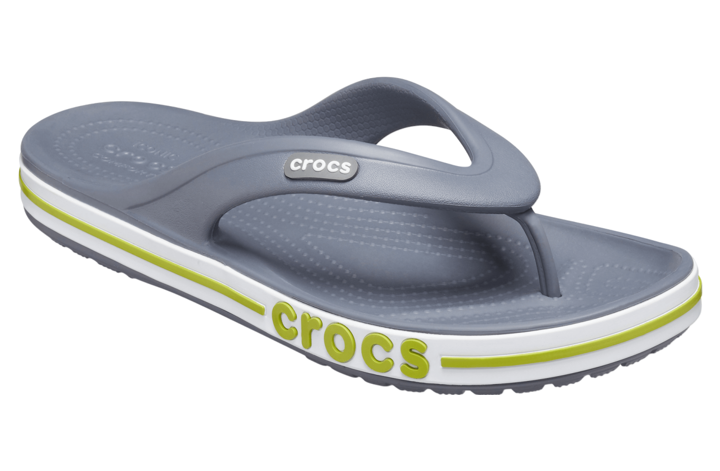 Crocs Bayaband Flip Charcoal / Volt Green