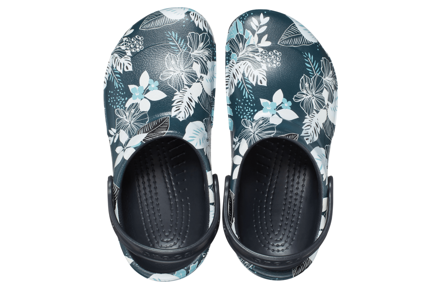 Crocs Bistro Graphic Slip Resistant Work Clog Black / Floral