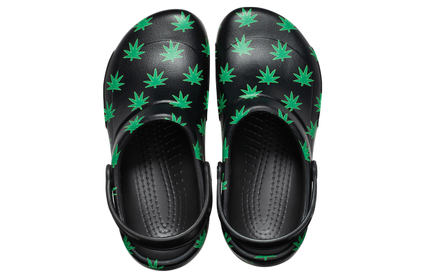 Crocs Bistro Graphic Slip Resistant Work Clog Black / Green