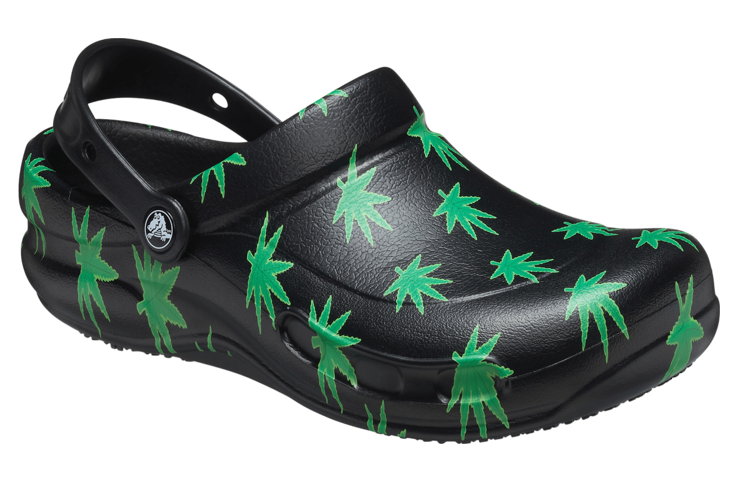 Crocs Bistro Graphic Slip Resistant Work Clog Black / Green