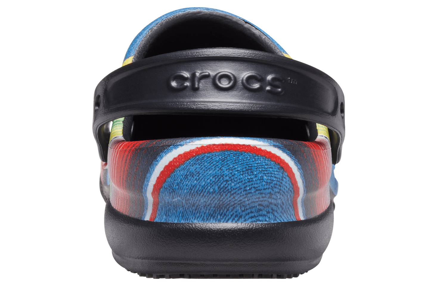 Crocs Bistro Graphic Slip Resistant Work Clog Black / Multi Stripe