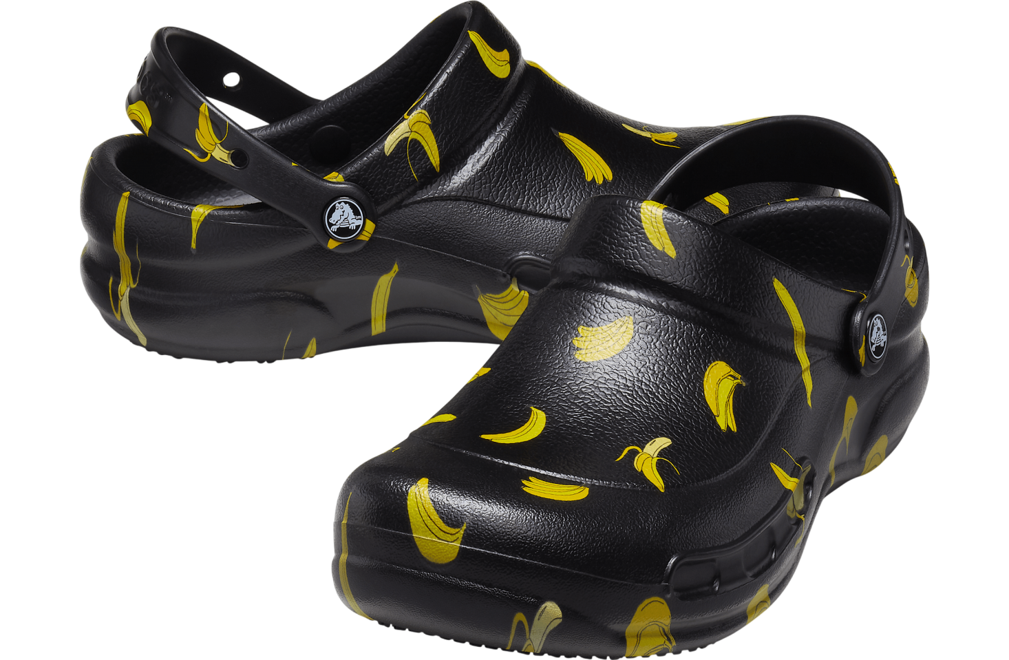 Crocs Bistro Graphic Slip Resistant Work Clog Black / Yellow