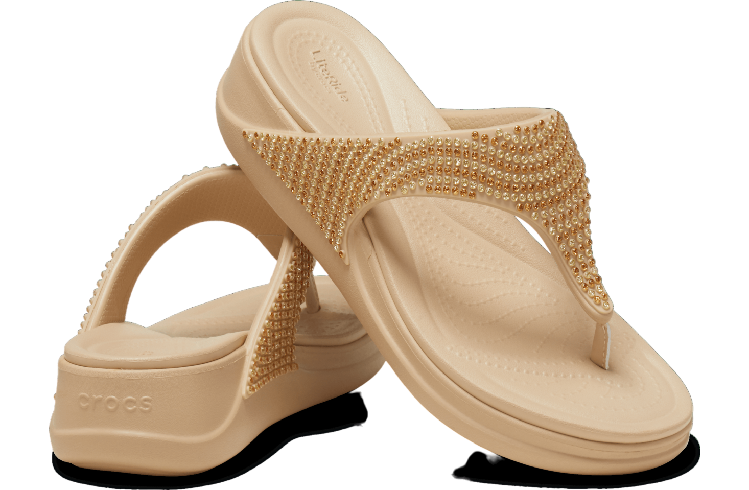 Crocs Boca Bling Flip Wedge WMNS Chai