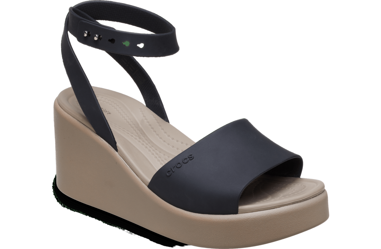 Crocs Brooklyn Ankle Strap Wedge WMNS Black / Mushroom