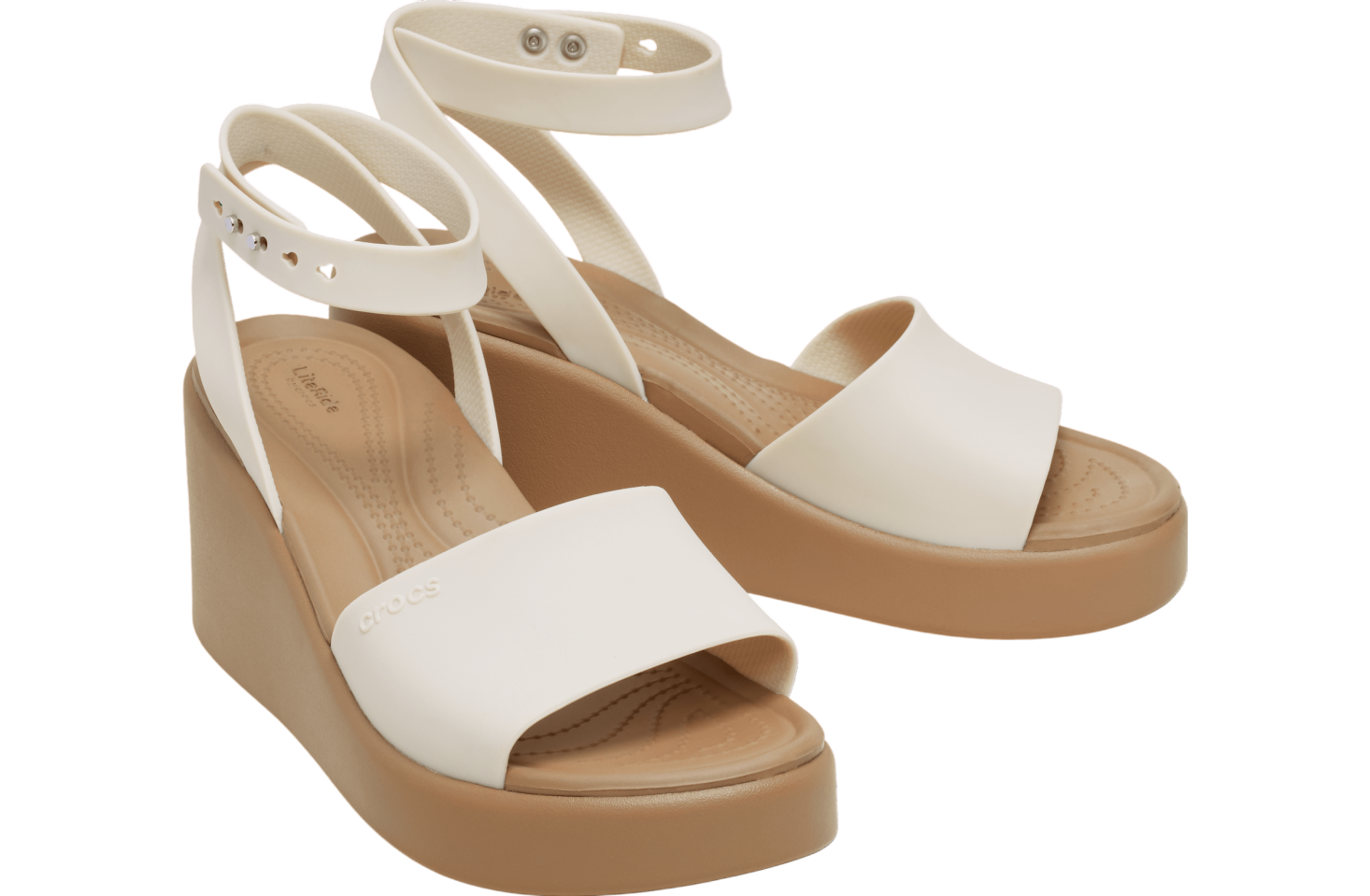 Crocs Brooklyn Ankle Strap Wedge WMNS Sandstone / Sepia