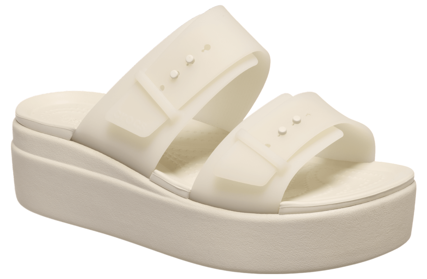 Crocs Brooklyn Buckle Frosted Low Wedge WMNS Sandstone