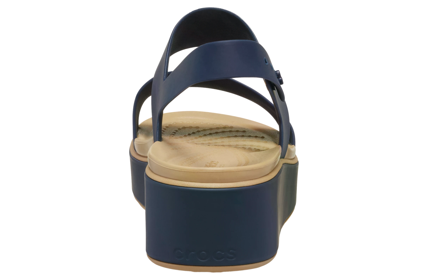 Crocs Brooklyn Matte Wrap Low Wedge WMNS Navy / Cashew