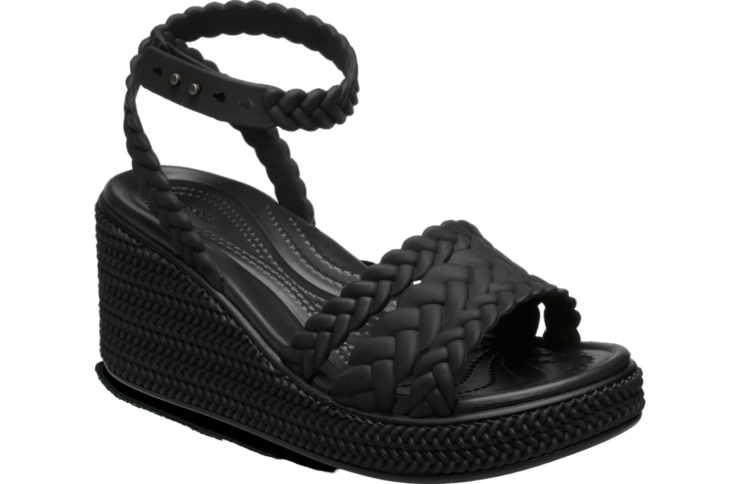 Crocs Brooklyn Woven Ankle Strap Wedge WMNS Black