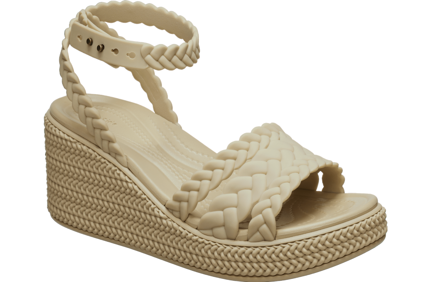 Crocs Brooklyn Woven Ankle Strap Wedge WMNS Chai