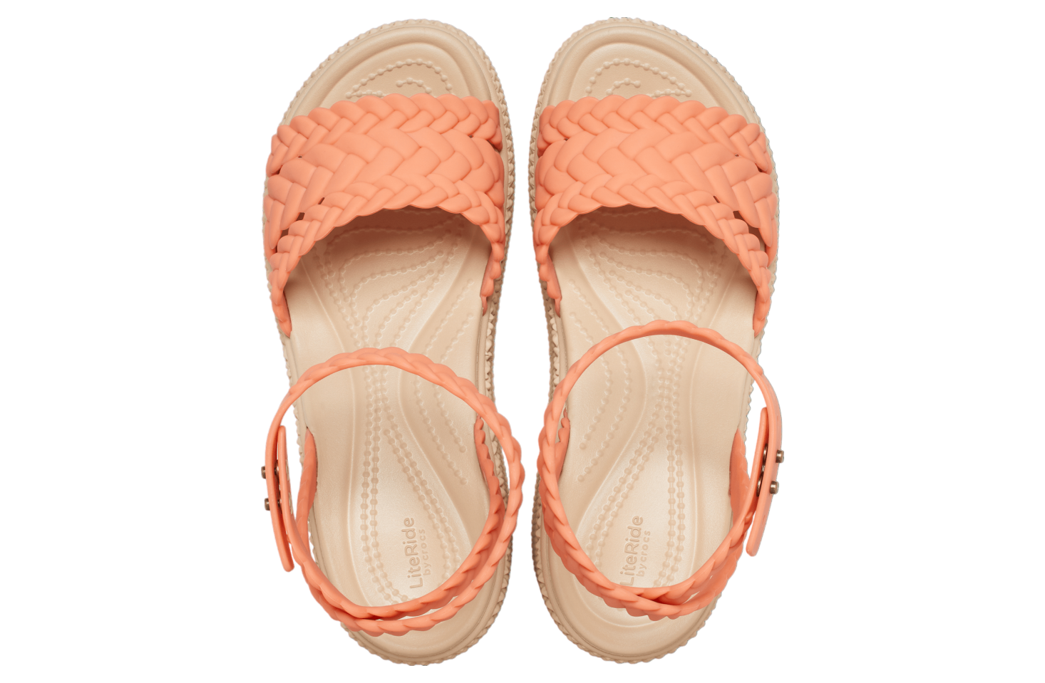 Crocs Brooklyn Woven Ankle Strap Wedge WMNS Grapefruit