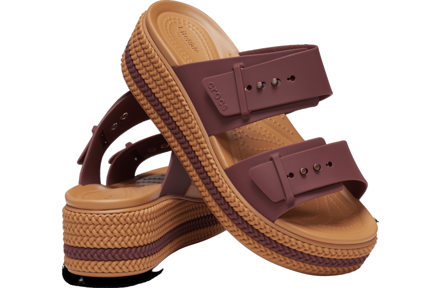 Crocs Brooklyn Woven Buckle WMNS Dark Clay