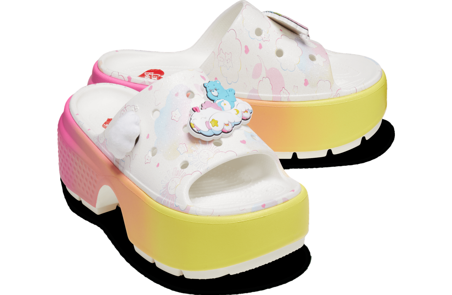 Crocs Care Bears Stomp Slide White