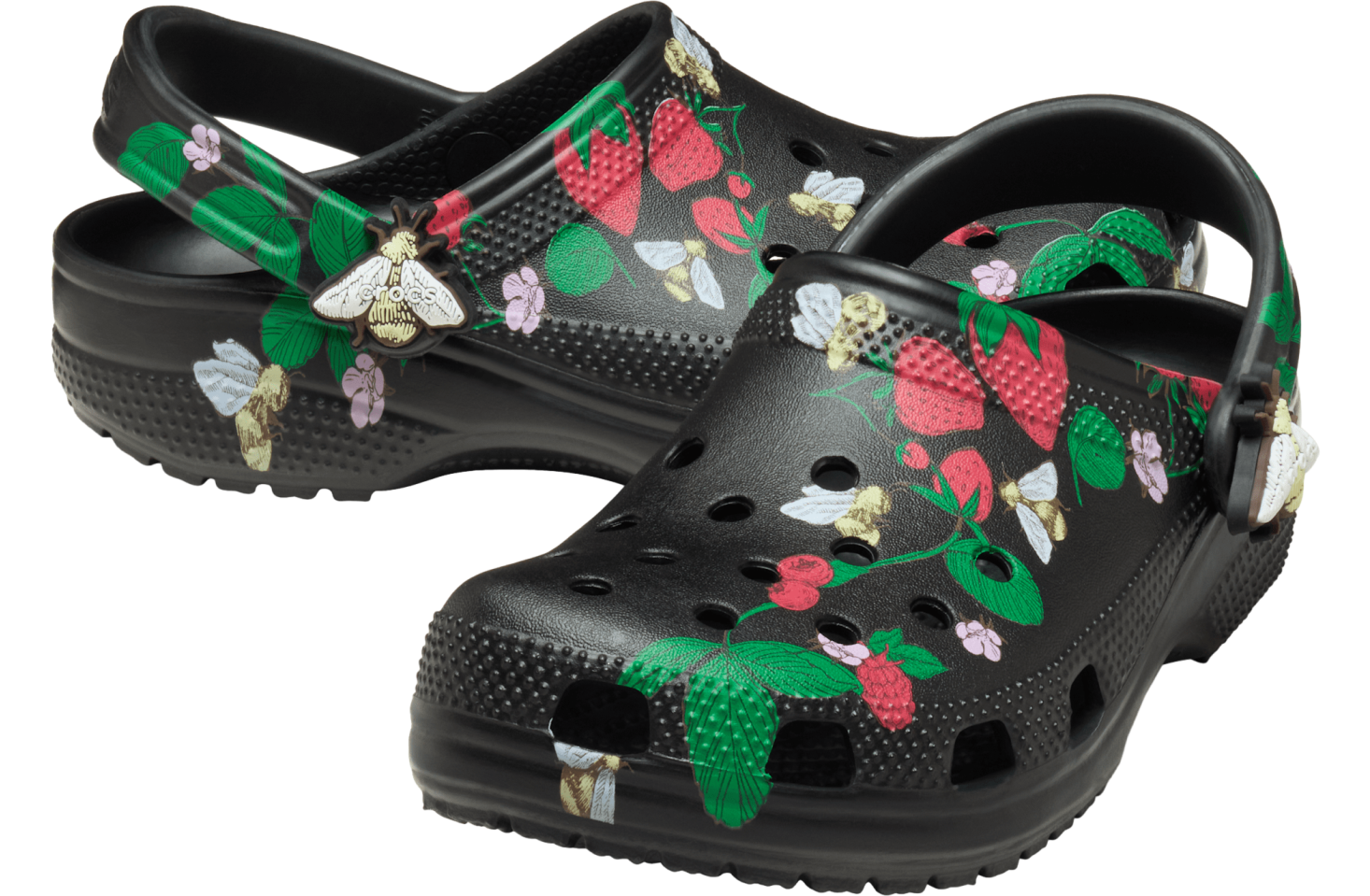 Crocs Classic Berries & Bees Clog Black