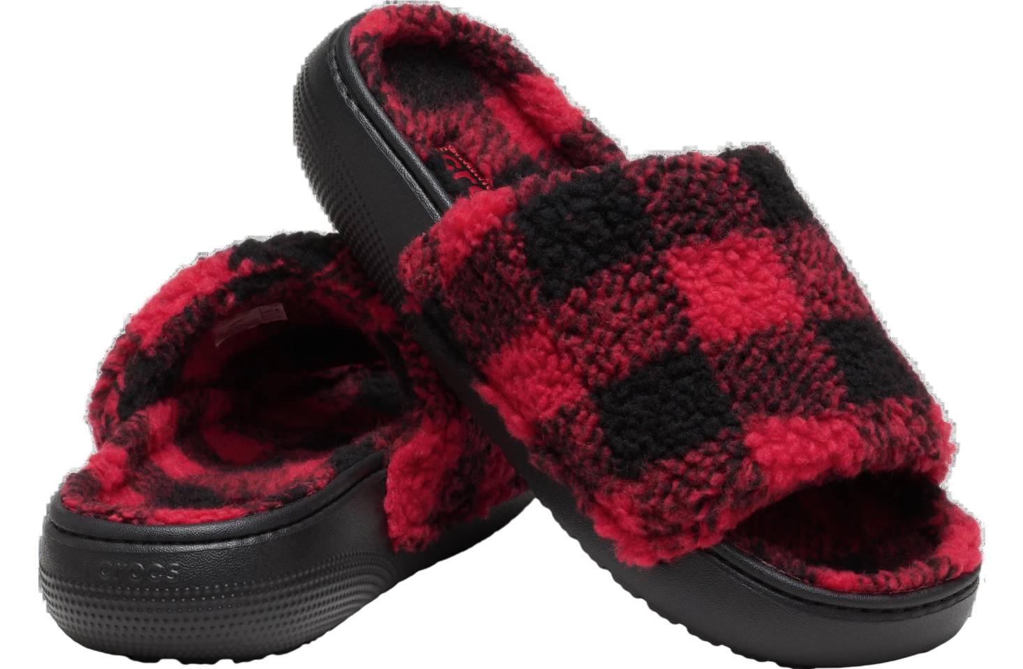 Crocs Classic Buff Check Slide Black