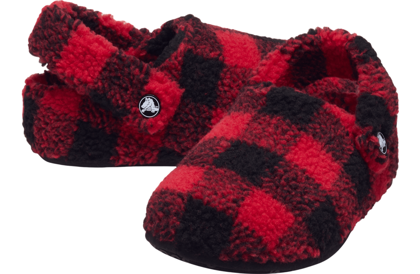 Crocs Classic Buffalo Check Cozzzy Slipper GS Varsity Red / Black