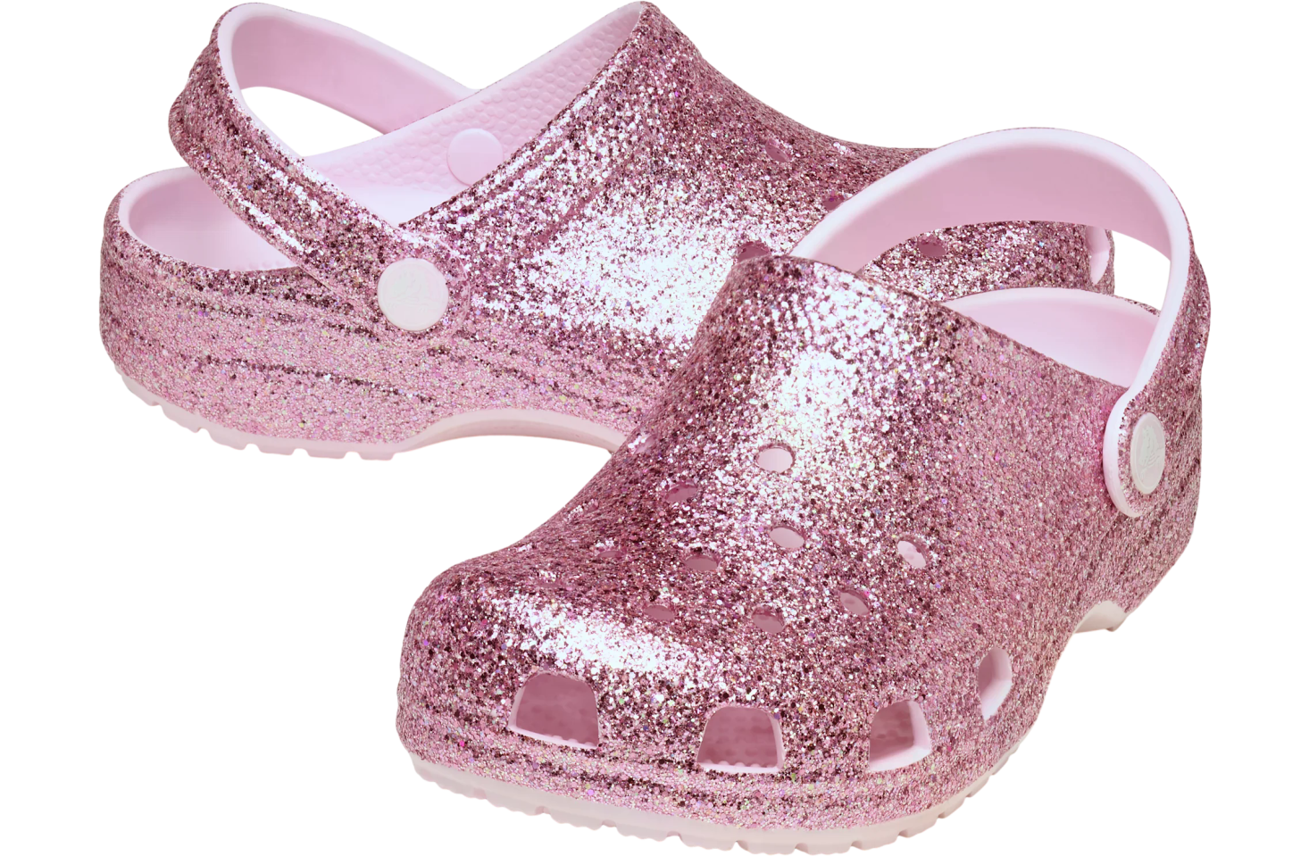 Crocs Classic Chunky Glitter Clog GS Pink Milk