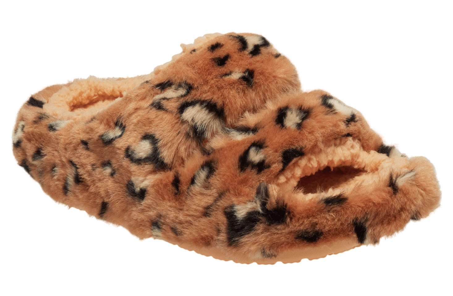 Crocs Classic Cozzzy Animal Print Sandal Shitake