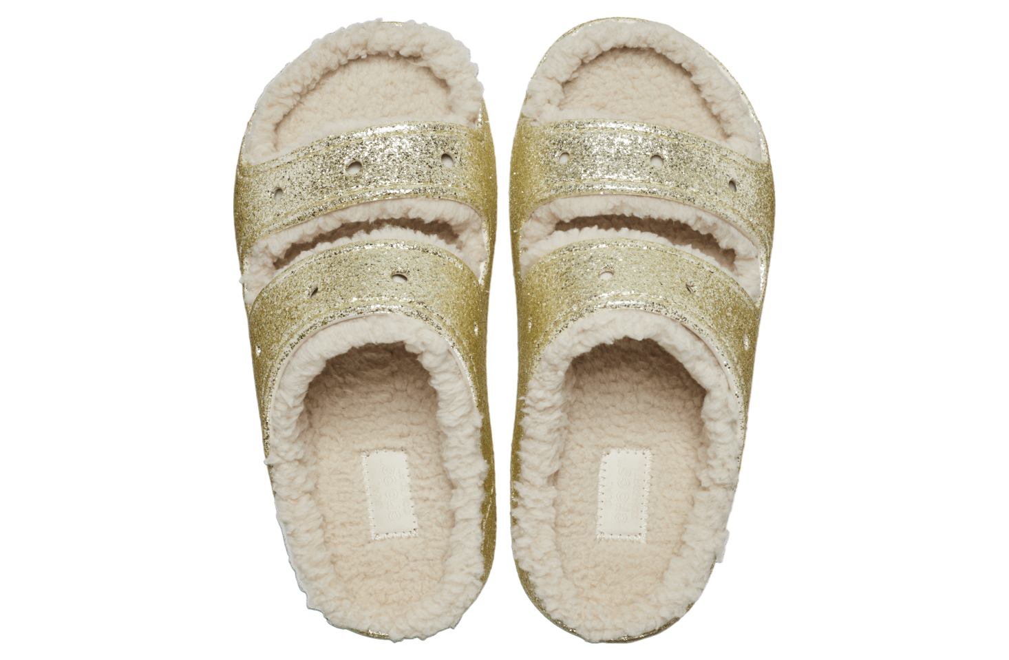 Crocs Classic Cozzzy Glitter II Sandal Stucco