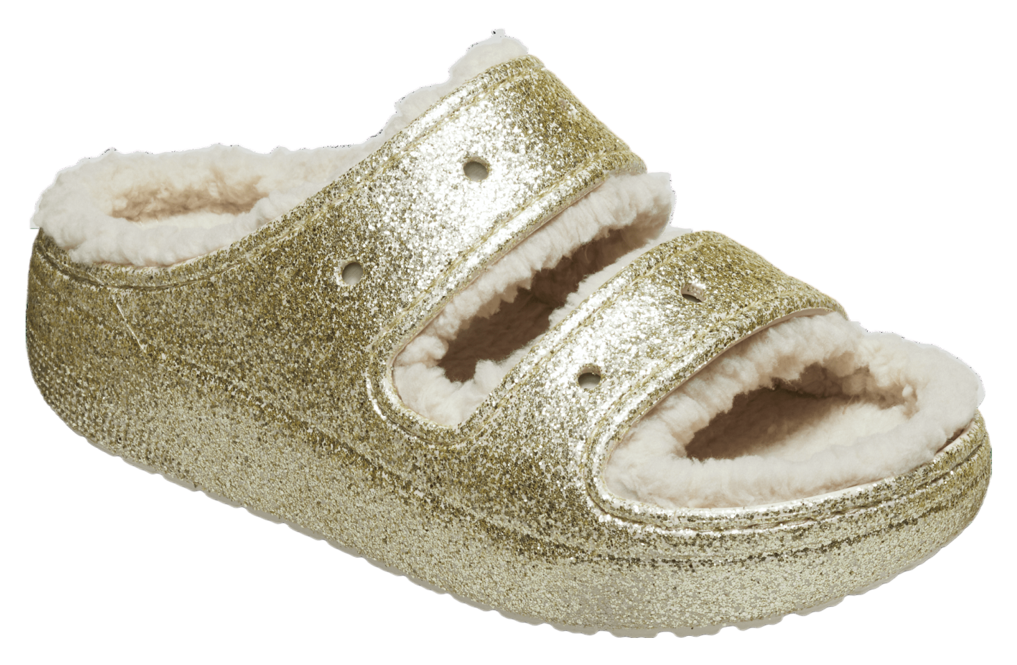 Crocs Classic Cozzzy Glitter II Sandal Stucco