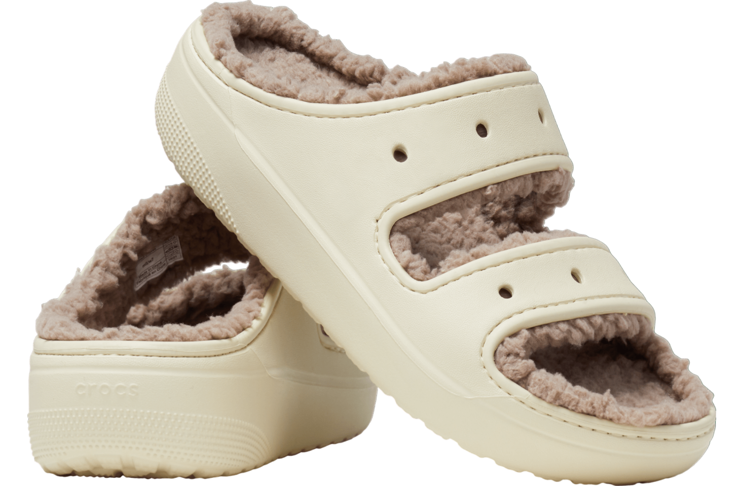 Crocs Classic Cozzzy Sandal Bone / Mushroom